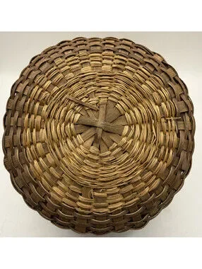 Mi'kMaq | Accents | Antique Mikmaq Woven Hanging Basket Porcupine Quill ...